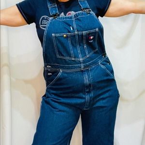 Denim overalls, fit size 12 me, measurements shown